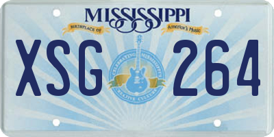 MS license plate XSG264