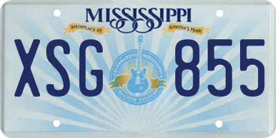 MS license plate XSG855