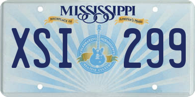 MS license plate XSI299