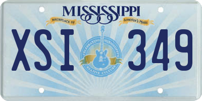 MS license plate XSI349