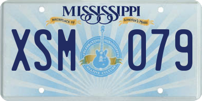 MS license plate XSM079