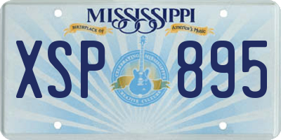 MS license plate XSP895