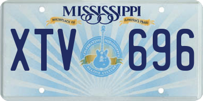 MS license plate XTV696