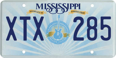 MS license plate XTX285