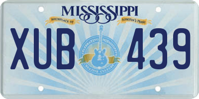 MS license plate XUB439