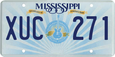 MS license plate XUC271
