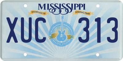 MS license plate XUC313