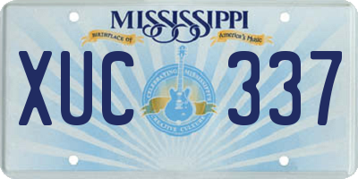 MS license plate XUC337