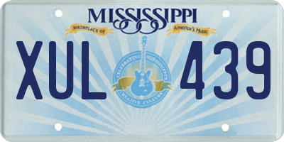 MS license plate XUL439