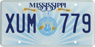 MS license plate XUM779