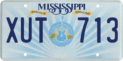MS license plate XUT713