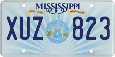 MS license plate XUZ823