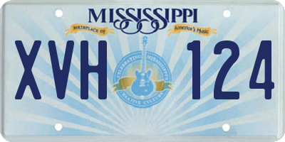 MS license plate XVH124