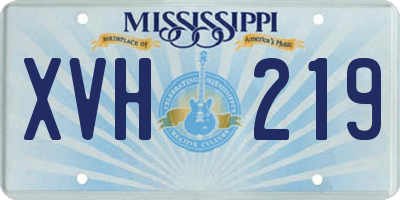 MS license plate XVH219