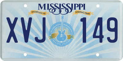 MS license plate XVJ149