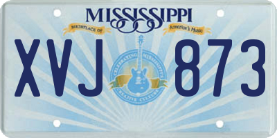 MS license plate XVJ873