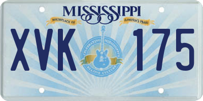 MS license plate XVK175