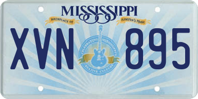 MS license plate XVN895