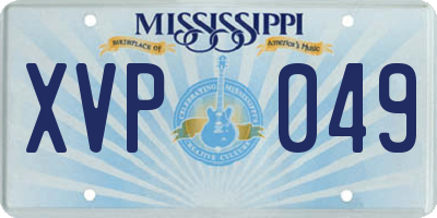 MS license plate XVP049