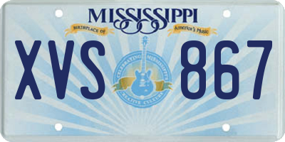 MS license plate XVS867