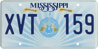 MS license plate XVT159