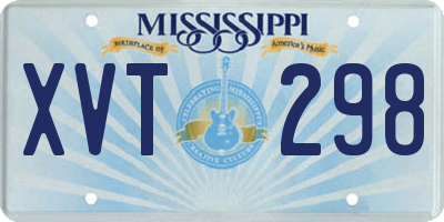 MS license plate XVT298