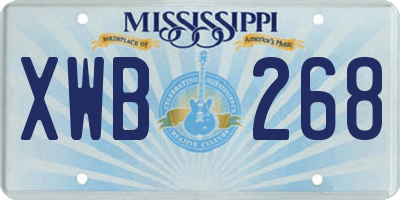 MS license plate XWB268