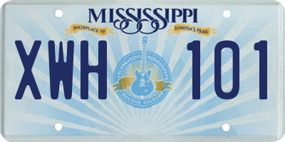 MS license plate XWH101
