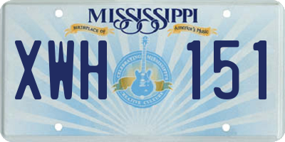 MS license plate XWH151
