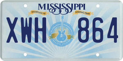 MS license plate XWH864