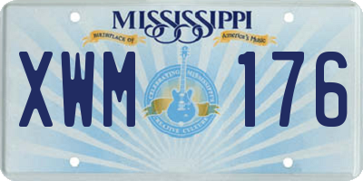 MS license plate XWM176
