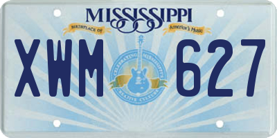 MS license plate XWM627