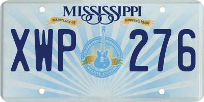 MS license plate XWP276