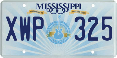 MS license plate XWP325