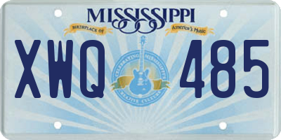MS license plate XWQ485