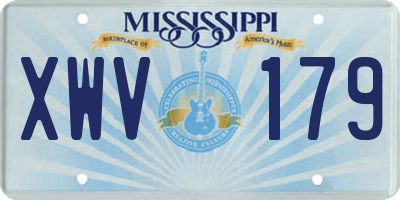 MS license plate XWV179