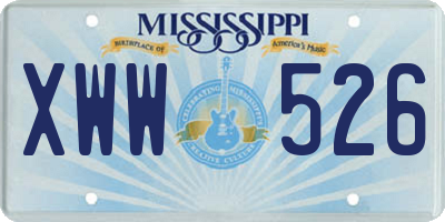 MS license plate XWW526