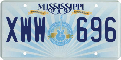 MS license plate XWW696