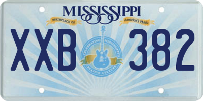MS license plate XXB382