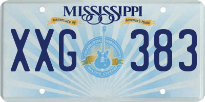 MS license plate XXG383