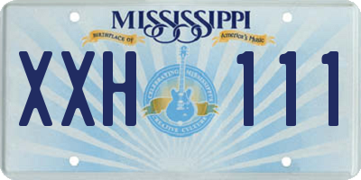 MS license plate XXH111