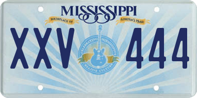 MS license plate XXV444