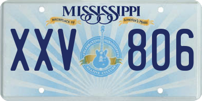 MS license plate XXV806