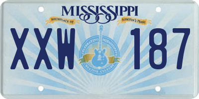 MS license plate XXW187