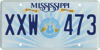 MS license plate XXW473