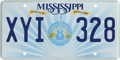 MS license plate XYI328