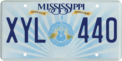 MS license plate XYL440