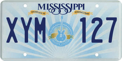 MS license plate XYM127