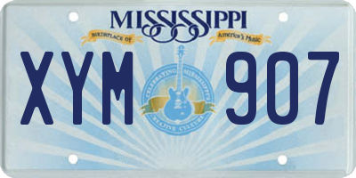 MS license plate XYM907