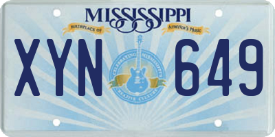 MS license plate XYN649